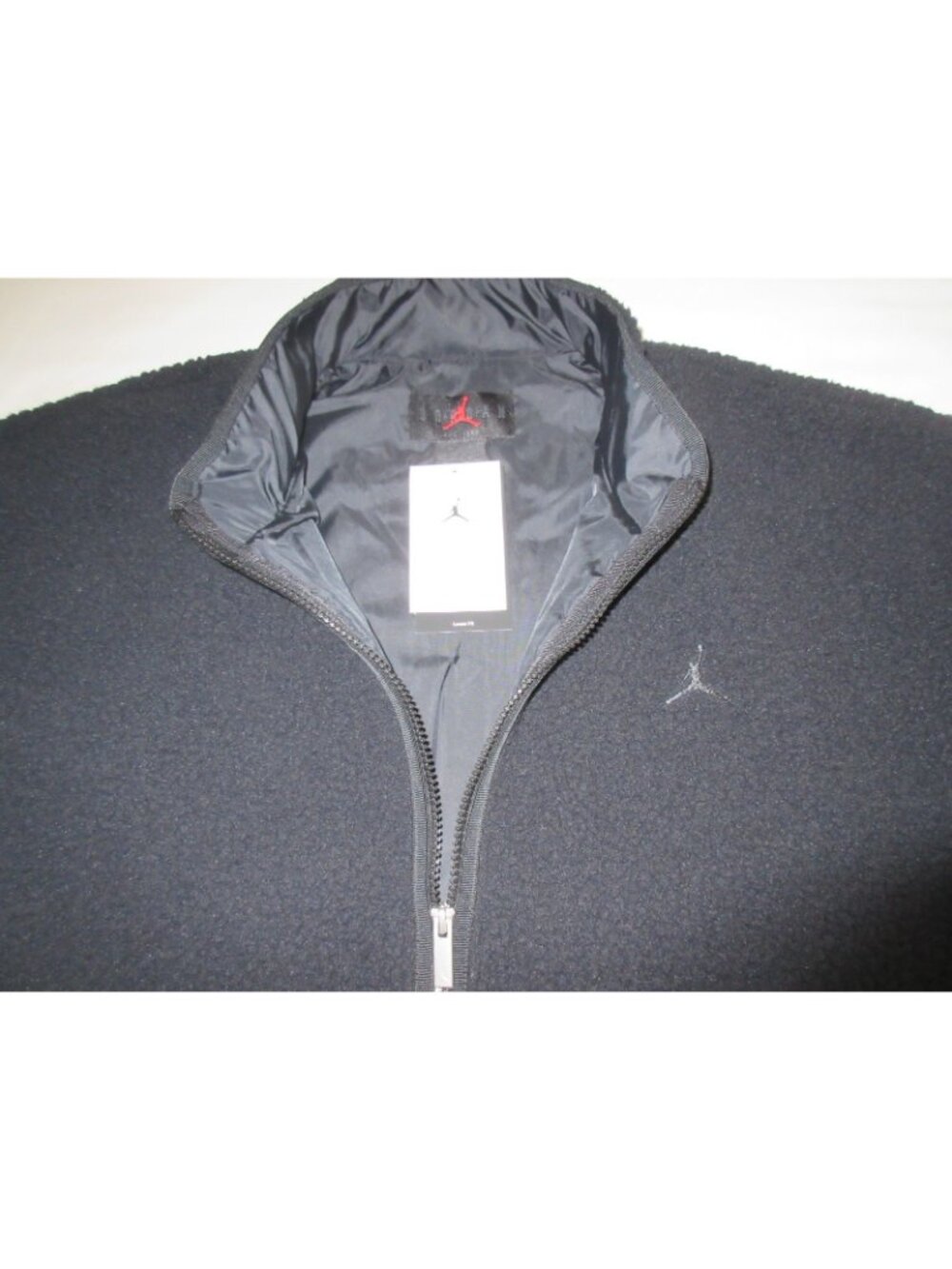 Jordan Men's Flight High Pile Fleece Full Zipper Jacket Black Size Large NWT - Picture 3 of 8